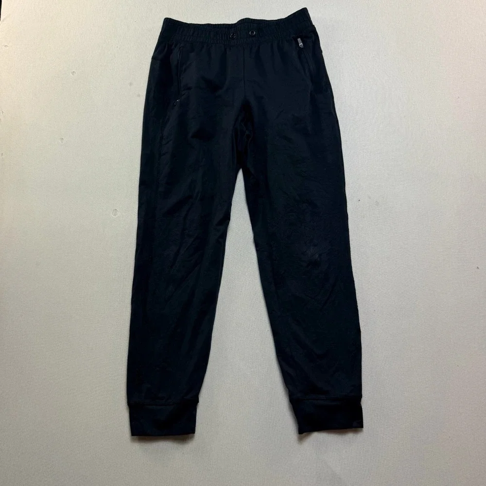 All in Motion Joggers Boy Large 10/12 Black Excellent Zipper Pockets Athletic